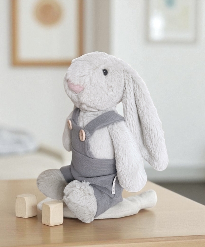 Przytulanka pluszowy zajączek ZYZIO ksieżycowy+szary