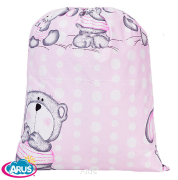 Worek na pościel do przedszkola (rozowy zajac)