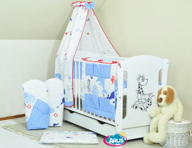 ARUŚ 6 el. pościel bawełniana 120*90 (134-niebieskie morze)