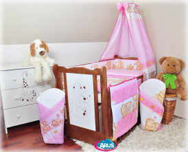 ARUŚ 6 el. pościel bawełniana 120*90 (139-rozowy teddy)