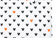 Tkanina bawełniana Materiał Bawełna 100% 0,50m (myszki z pomarańczem)