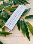 Maseczka maska ochronna bawełniana wielokrotnego użytku (1szt) popielate kropki