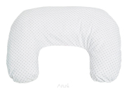 Poduszka do karmienia rogal fasolka (popiel kropki na białym)