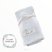 Otulacz pieluszka muślinowa Double Gauze 1szt (popiel gwiazdki)