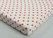 Prześcieradło muślinowe z gumką do łóżeczka 100*50 (czerwone serca) - 6