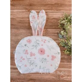 Poduszka dwustronna wafelek BUNNY (różowy +eucaliptus)