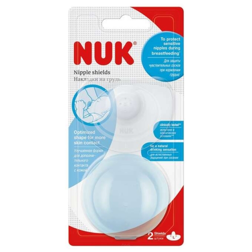 NUK Silikonowe osłonki brodawek sutkowych rozmiar L 2 sztuki