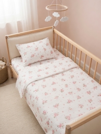 ARUŚ 2 el. poszewki/pościel muślinowa do łóżeczka 120*90 60*40 (powder blossom)