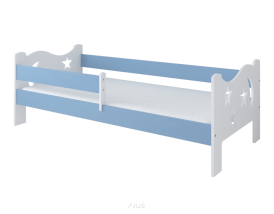 Łóżko dziecięce z barierką 160X80 BETTY biało niebieski