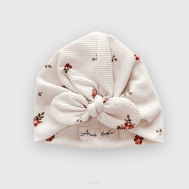 Turban bawełniany (eternal roses wilde beżowy)