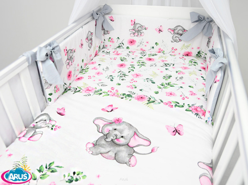 7 el.Pościel do łóżeczka 120x90 dwustronna 