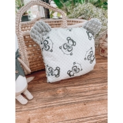 Poduszka przytulanka MIŚ (minky popiel + pandy))