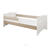 Łóżko dziecięce z barierką 160X80 SANDY biały dąb