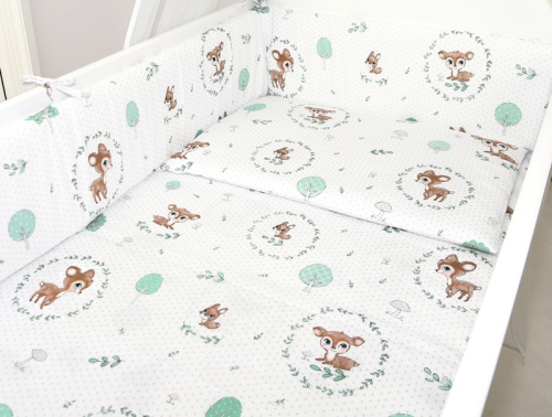 ARUŚ 2 el. pościel do łóżeczka 120*90 (146-wianuszki zielone)