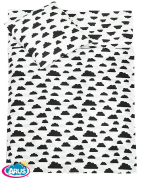 4 pościel do przedszkola 80*220 +gratis (czarne chmurki na białym)