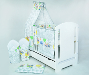 ARUŚ 4 el. pościel do łóżeczka 120*90 (144-popielate pilotki)