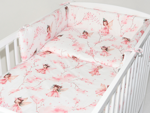 ARUŚ 3 el. pościel do łóżeczka 120*90 (192-wróżki różowe)