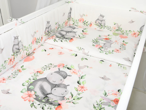 ARUŚ 2 el. pościel do łóżeczka 120*90 (166-hipcie brzoskwinia)