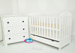 Zestaw SISI-2 : łóżeczko z szufladą białe + komoda z przewijakiem - 4