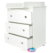 Zestaw SISI-2 : łóżeczko z szufladą białe + komoda z przewijakiem - 6
