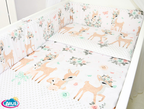 ARUŚ 5 el. pościel do łóżeczka 120*90 (151-sarenka bambi)