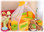 14 el. pościel haftowana z moskitiera 120x90 owieczka/balonik