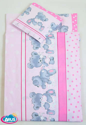 5 pościel do przedszkola 80*220 z workiem+gratis (różowy miś z podusią)