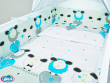 ARUŚ 4 el. pościel do łóżeczka 120*90 (5-owca z sercem niebieska) - 2