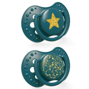  Smoczek silikonowy dynamiczny LOVI 3-6 m 2 szt. Stardust Green 22/893_green