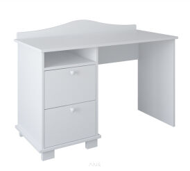 Biurko dla dziecka, biurko dziecięce CLASSIC (białe +gałki kulki białe)