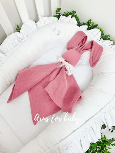 Muślinowa przytulanka Bunny (coral)