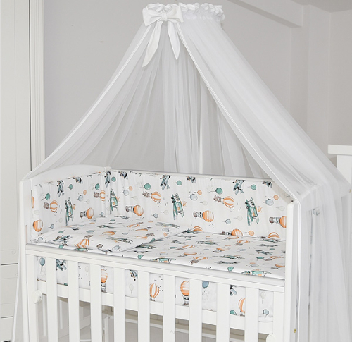 8 el. Pościel do łóżeczka Tobiasz (lis w samolocie)