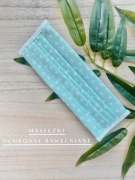 Maseczka maseczki ochronne bawełniane wielokrotnego użytku (5szt) serduszka mietowe