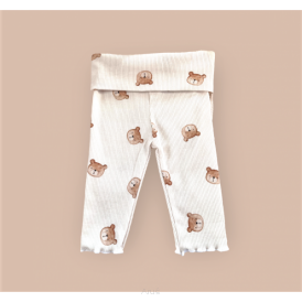 Legginsy bawełniane prążkowane (little teddy)