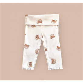 Legginsy bawełniane prążkowane (little teddy)