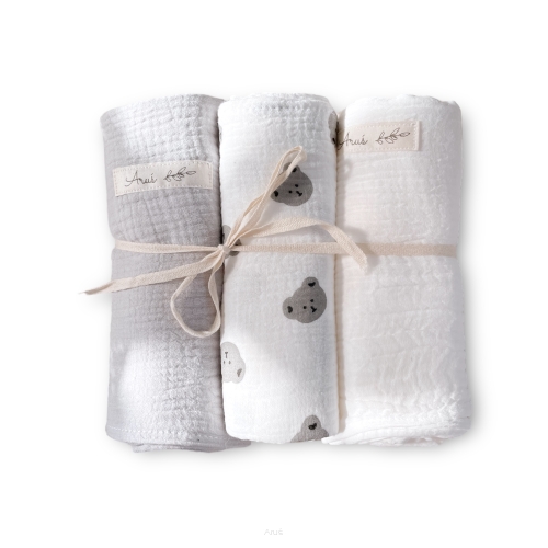 Otulacze pieluszki muślinowe Double Gauze zestaw 3szt (E1)