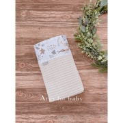 Koc kocyk wafelek bawełniany 100x75 (beż +zwierzęta leśne beżowe)