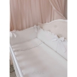 Ochraniacz do łóżeczka z falbanką i kokardkami biały - 3