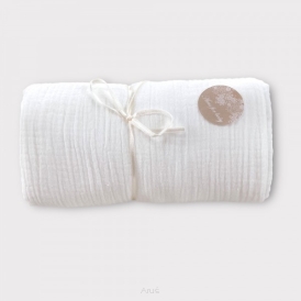 Prześcieradło muślinowe z gumką do łóżeczka 120*60 (śmietanka)