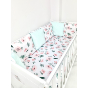 10 el.Pościel do łóżeczka 120x90 "MODUŁOWA" (calineczka + mieta)