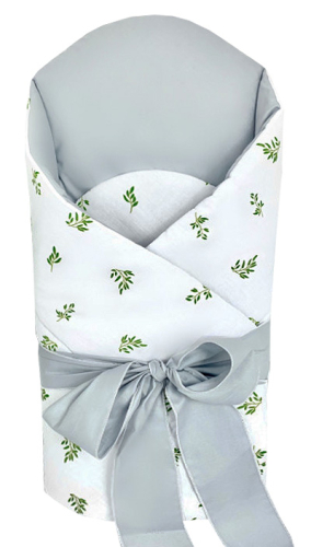 Rożek becik usztywniony wiązany KOKARDKA (gałązki +popiel)