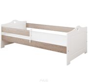 Łóżko dziecięce z barierką 160X80 LUNA biały dąb