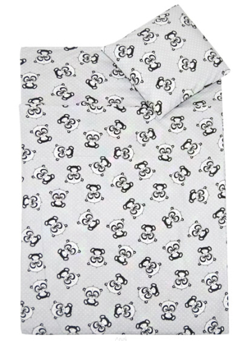 2 pościel do przedszkola 80*220 +gratis (popielate pandy)