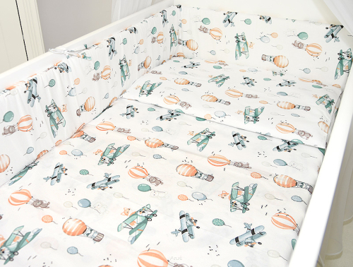 ARUŚ 2 el. pościel do łóżeczka 120*90 (152-lis w samolocie)