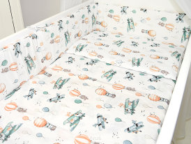 ARUŚ 2 el. pościel do łóżeczka 120*90 (152-lis w samolocie)