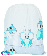 Worek na pościel do przedszkola (turkusowe sowy nowe)