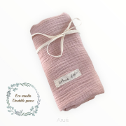 Otulacz pieluszka muślinowa Double Gauze 1szt (pudrowy róż)