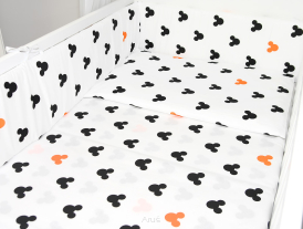 ARUŚ 2 el. pościel do łóżeczka 120*90 (155-myszki z pomarańczem)