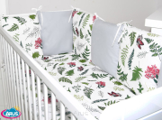 10 el.Pościel do łóżeczka 120x90 "MODUŁOWA" (jarzębina +popiel)