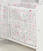 Przybornik na łóżeczko (różowe małe słoniki)